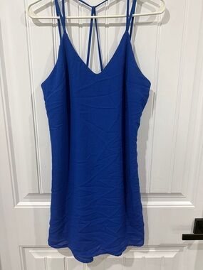 Xhilaration Royal Blue Strappy V-Neck Mini Dress